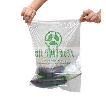 hotsale environmentally friendly China 100 biodegradable bolsa compostable cornstarch plastic produce bags with logos