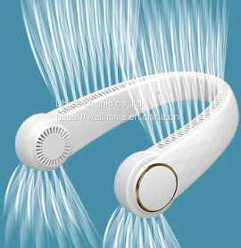 New large wind bladeless turbine technology neck fan USB neck charging fan student wechat:13510231336
