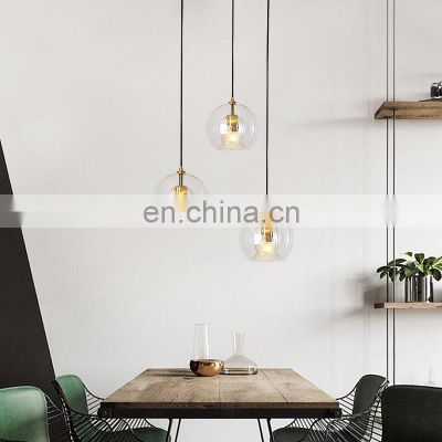 Nordic Decorative Restaurant Lights Kitchen Creative Hanging Lamp Modern Glass Pendant LED Light