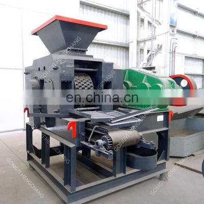 Low price 0.5-20t/Hour small mineral bbq pillow shape coal powder roller type charcoal briquette machine with good quality