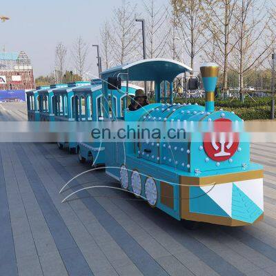 20 seats trackless train rides amusement park equipment electric trackless tourist train for sale
