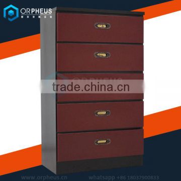 Space Saving Cabinet Designs Wine-red Colour Metal Drawer Cabinet Small Storage Cabinet On Table Top