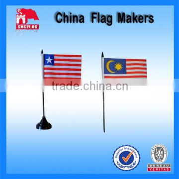 Custom National Table Flag Pole For Promotion