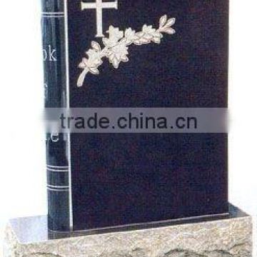 natural shanxi black granite tombstone design
