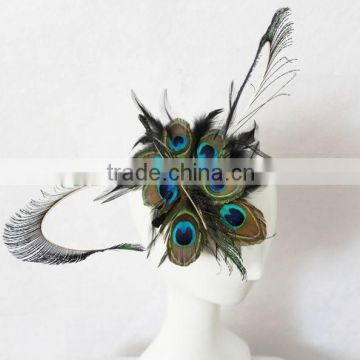 Masquerade Kentucky Derby Race Day fascinator wholesale,feather hair accessory on clip
