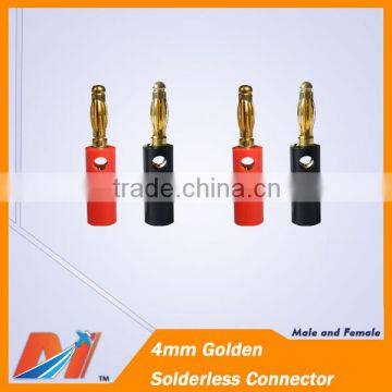 Maytech RC ESC Connector 4mm Golden male and female in pair