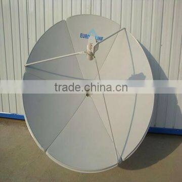 C band 180cm prime (6ft) focus satellite dish antenna with pole mount