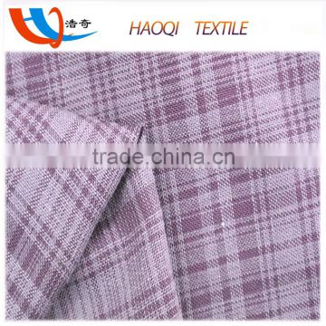 purple plaid shirt 50% cotton 50% rayon blend fabric