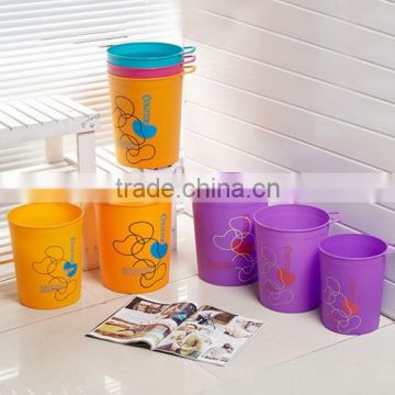 cute painting kitchen trash can, eco friendly trash can without lid