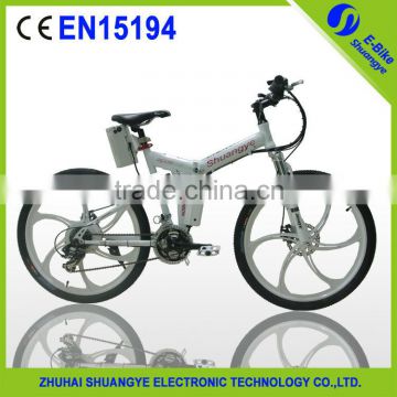 Shuangye 2015 new mountian bike full suspension carbon mountain bike electric bike