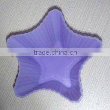 Silicone small size star baking cups wholesale