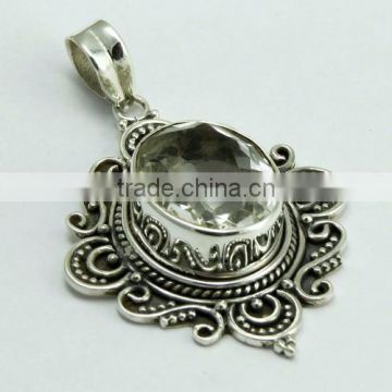 Marvelous !! Green Amethyst 925 Sterling Silver Pendant, Nice Silver Jewelry, Silver Jewelry
