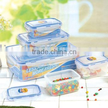5pcs Airtight seal plastic food container
