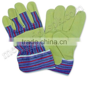 Green Working Leather Gloves