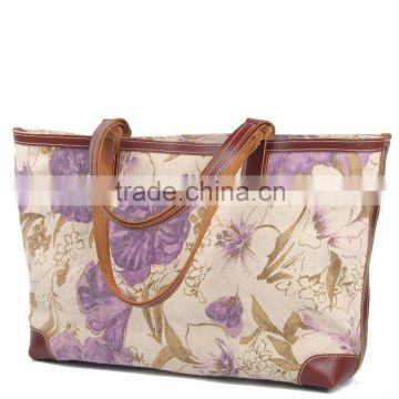 Searrco RS8589 alibaba Italy china new models canvas 100% leather popular designer handbags ladies 2016