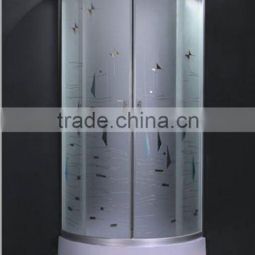 pretty beautiful colorful shower enclosure with tempered glass (S131 sail)