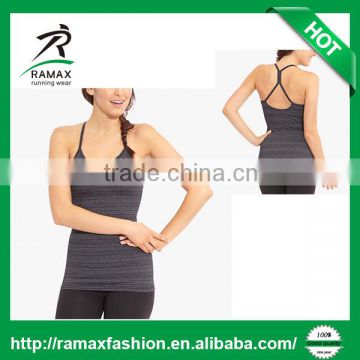 Ramax Custom Women Stripe Stringer Yoga Fitness Sports Tank top