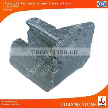 Loose stone corners with balck color for wall decorative