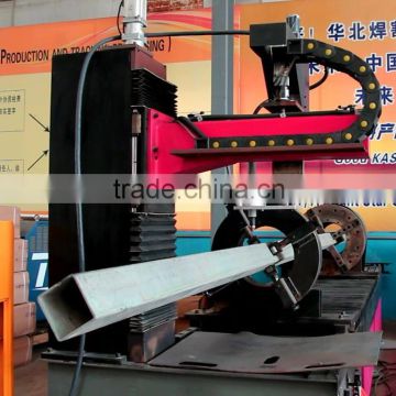main pipe and branch pipe orthogonal intersecting 6 axis cnc plasma square pipe cutting machine