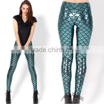 New Design Print Green fish pattern Sexy Pants Galaxy Indian sex girls sexy latex girls pictures legging