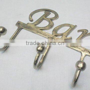 Cast Iron Hooks for clothes with Nickel Plated