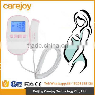 Fetal Doppler 2.0MHz Probe LCD Ultrasound Prenatal Detector Fetal Baby Heart Rate Monitor