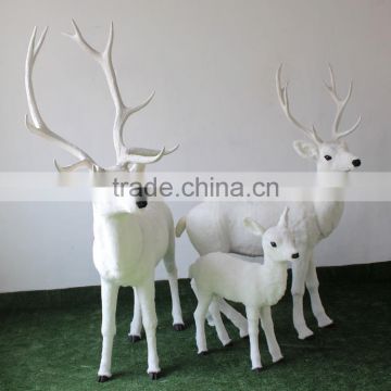 simulation deer doll Christmas decoration white colour reindeer