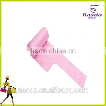 LDPE rolled T-shirt bags,pink biodegradable plastic bags