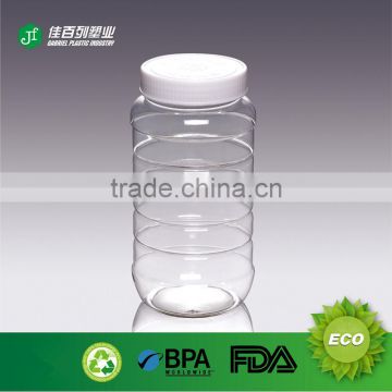 Factory price 1kg Clear PET Food Grade plastic mason jar for food
