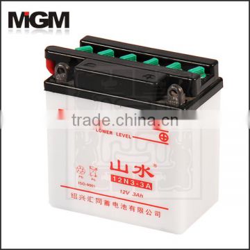 motorcycle battery 12N3-3A,deep cycle battery ACID