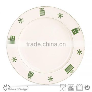 special christmas design for cheap ceramic plates dishes with nice tea set