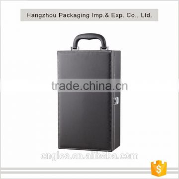 Unique Hand-Made New Design Custom Black Pu Leather Gift Box For Wine