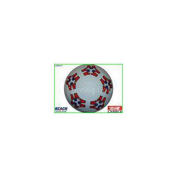 White Rubber Footballs Standard Size Soccer Ball , Pimple / Pebble Surface