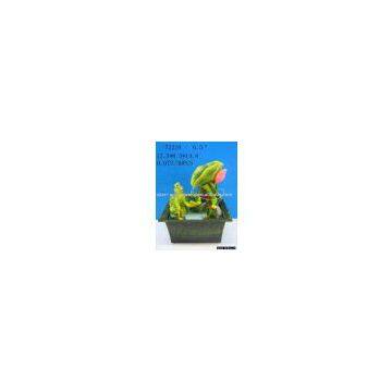 Polyresin frog w/battery operated fountain