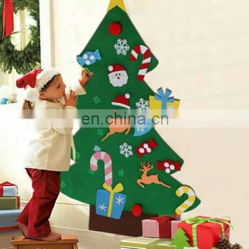 Hot selling diy felt christmas tree with ornaments