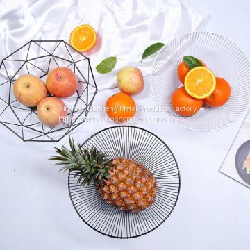 Creative Modern Desktop Organizer Metal Iron Wire Mesh Fruit Baskets For Storage