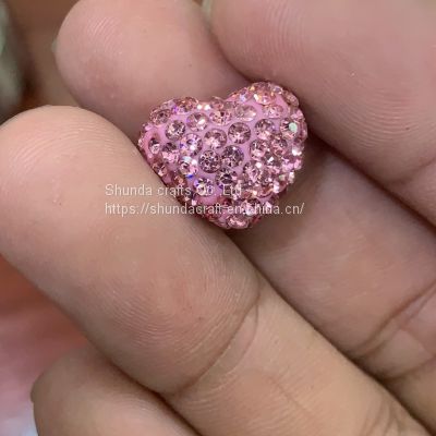 China Natural Stone Crystal AB Round Bend Shape Beads, Rose Crystal AB For Jewelry