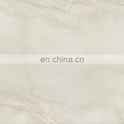 600x600mm light grey with brown color retified edge straight line polished marble floor tile