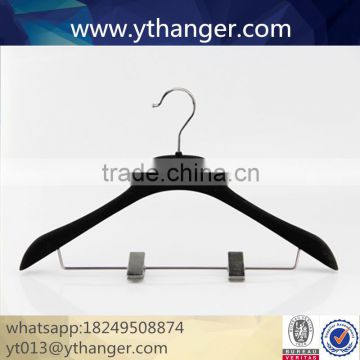 CY-622 fancy anarkali dresses velvet hanger flocking velvet plastic hanger with clip