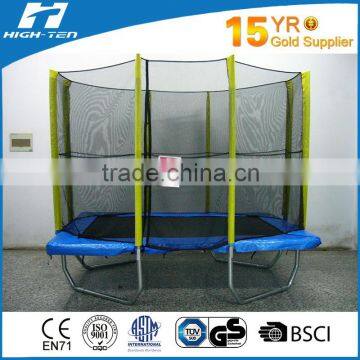 rectangular trampolines with enclosure, Jumping mat with UV resistant, EPE frame pad