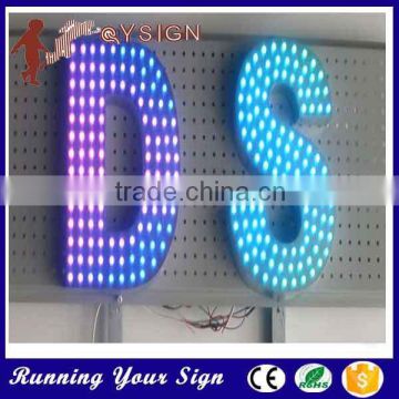 High technology punching holes exposed front lit exposed led sign