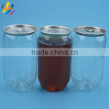 Ec-friendly 355ml plastic transparent beverage cans