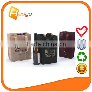 New products 2016 pp non woven carrier bag for wine