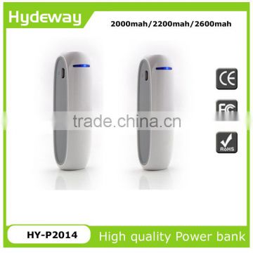 Hight qualtiy Universal portable smart mini power bank 2600mAh hot sell for 2015
