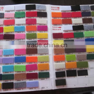Non-woven fabric needle felt with differnt colors