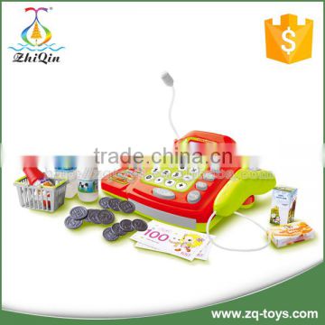 Children preschool toy cash register with scanner