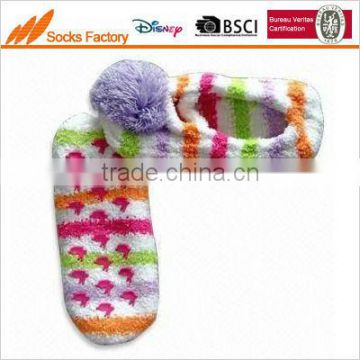women microfiber sponge yarn low cut slipper socks