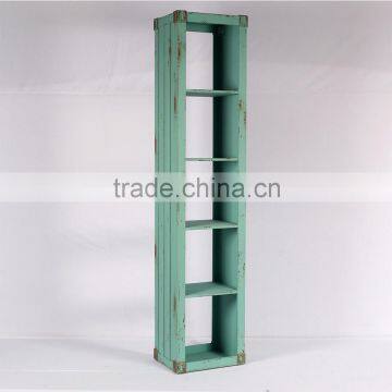 Green Vintage Handmade Wooden Display 5 Tier Wooden Shelf