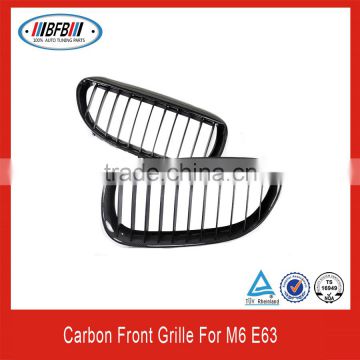 hot selling 2004-2011 FOR BMW E63 M6 series carbon ABS front grille single bar promotion