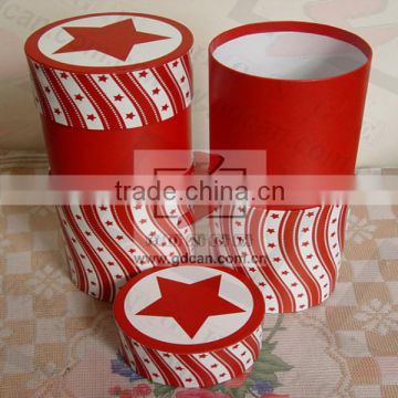custom printed star pattern cardboard tube for chocolate